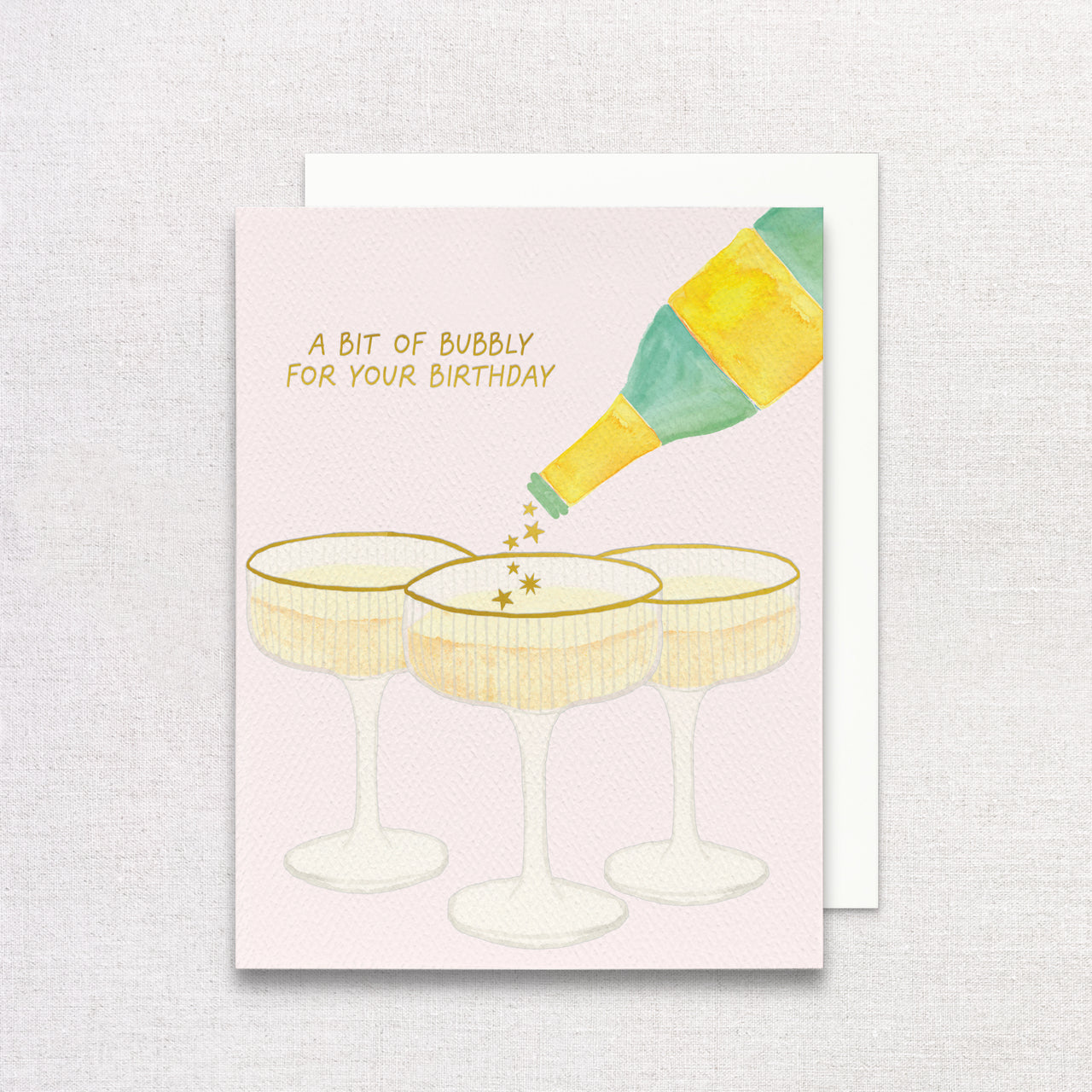 A Bit of Bubbly for Your Birthday Greeting Card