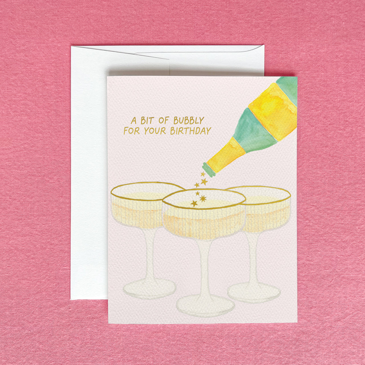 A Bit of Bubbly for Your Birthday Greeting Card