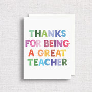 Great Teacher Greeting Card by Gert & Co