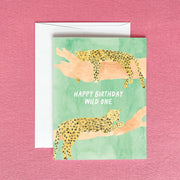 Happy Birthday Wild One Greeting Card by Gert & Co