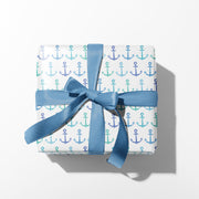 Blue Anchors Gift Wrap by Gert & Co