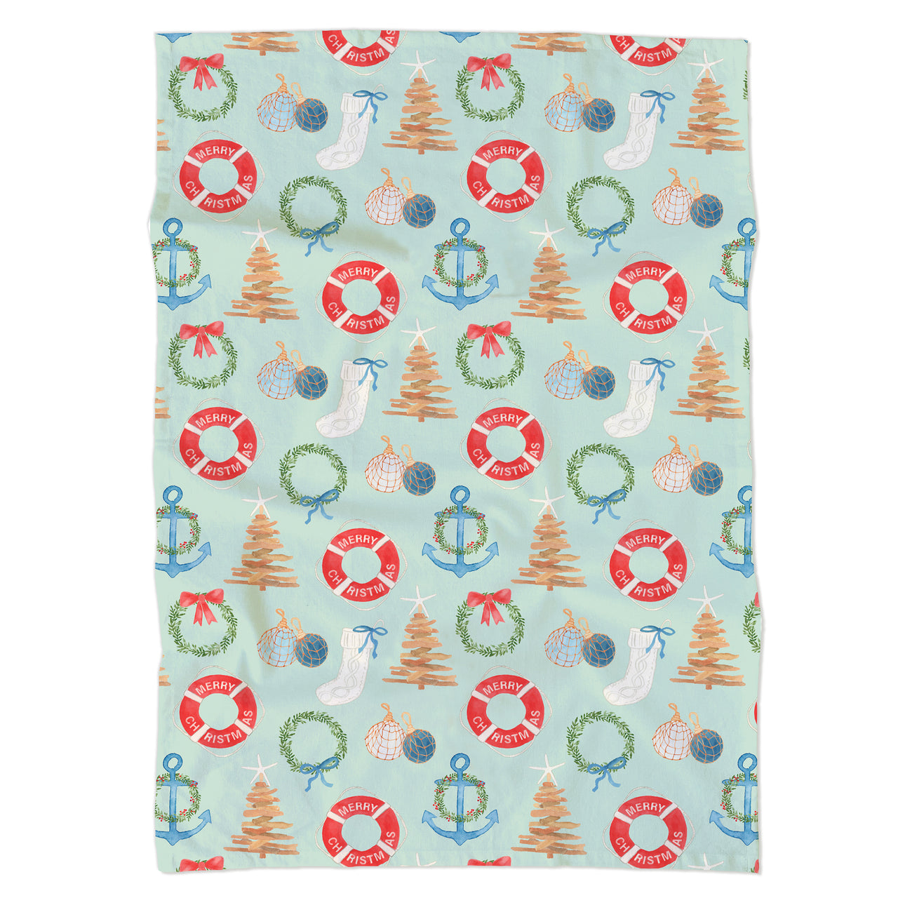 Coastal Christmas Tea Towel