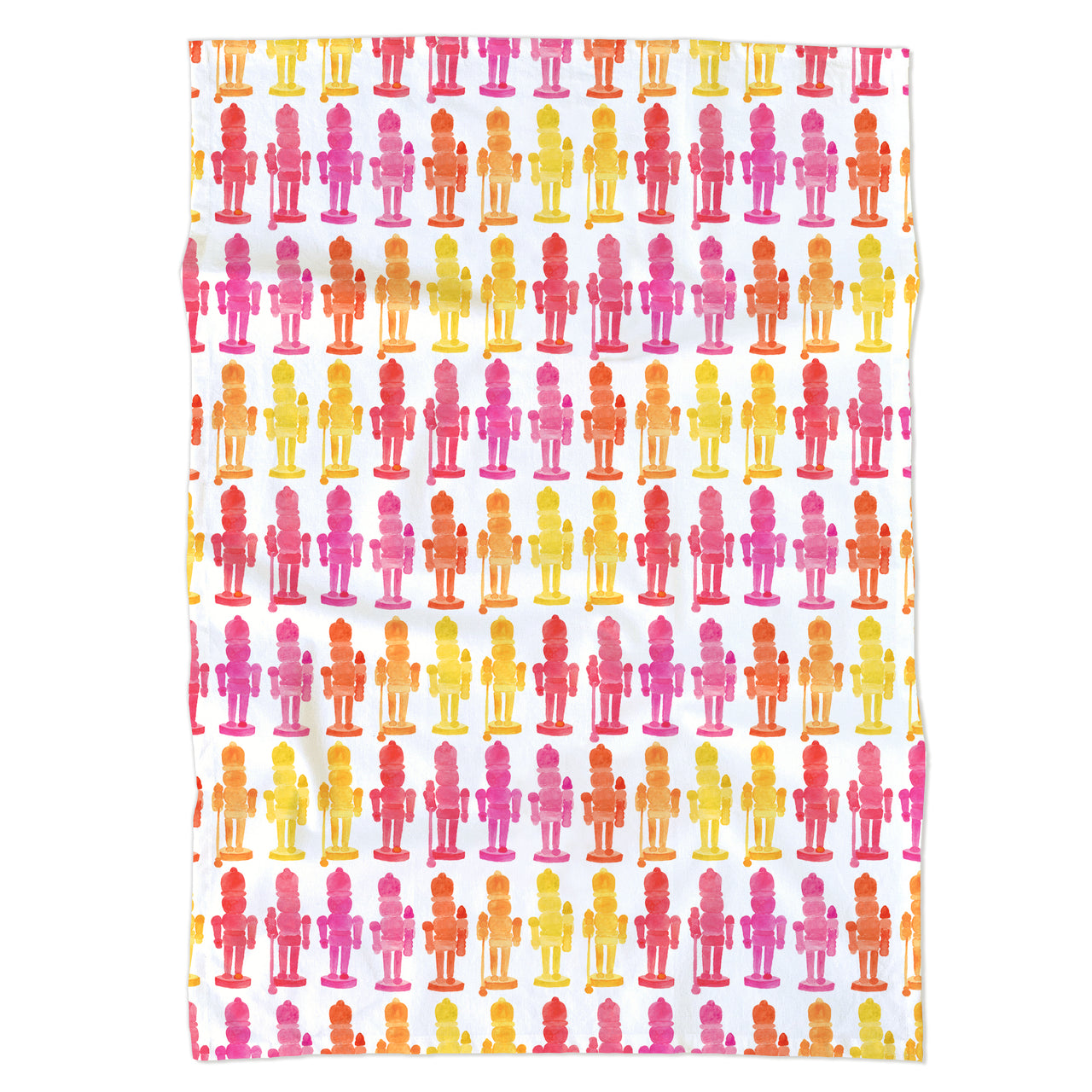 Colorful Nutcrackers Holiday Tea Towel