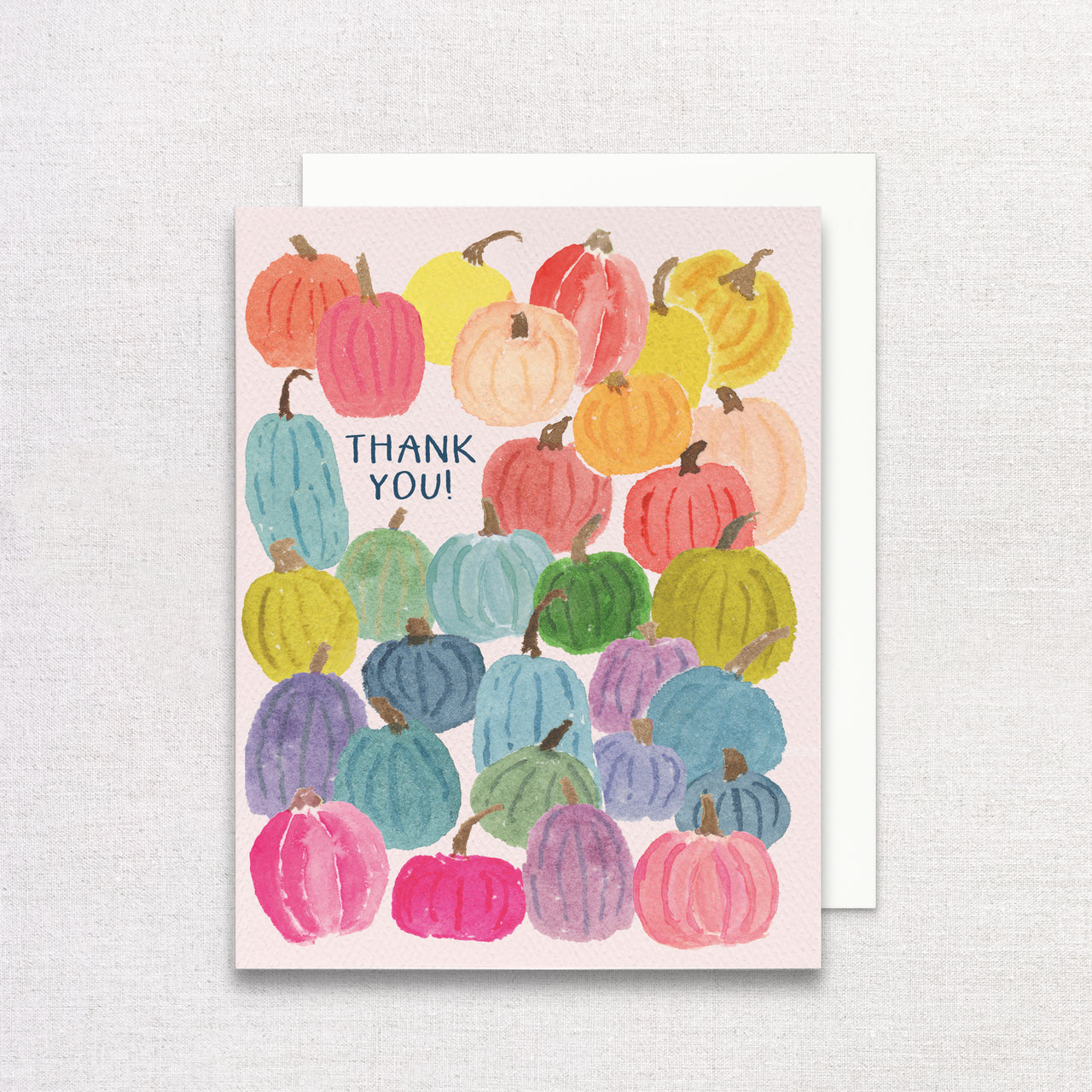 Colorful Pumpkins Thank You Greeting Card