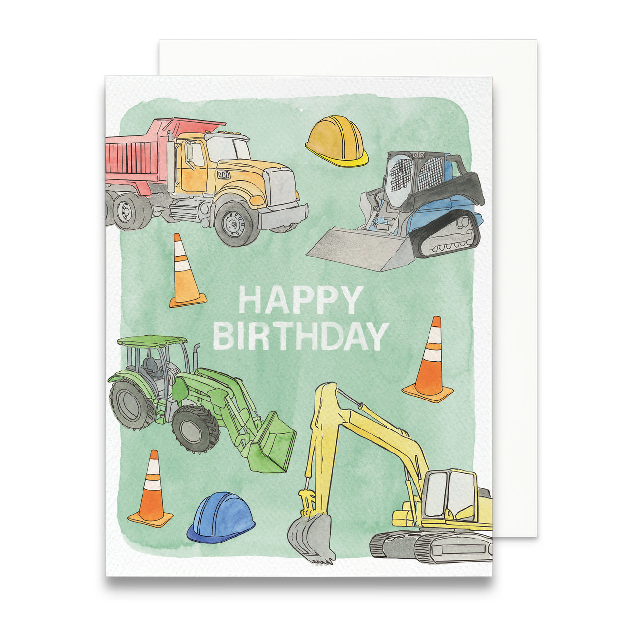 Construction truck birthday card for toddler boy