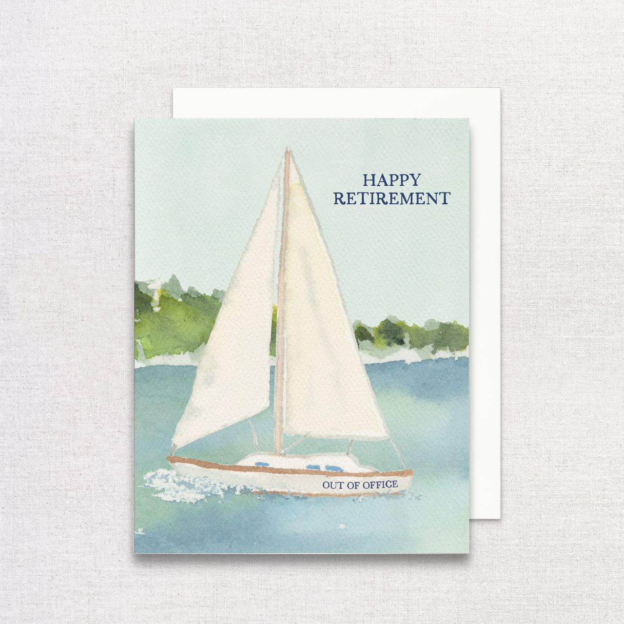 Out of Office Sailboat Retirement Greeting Card