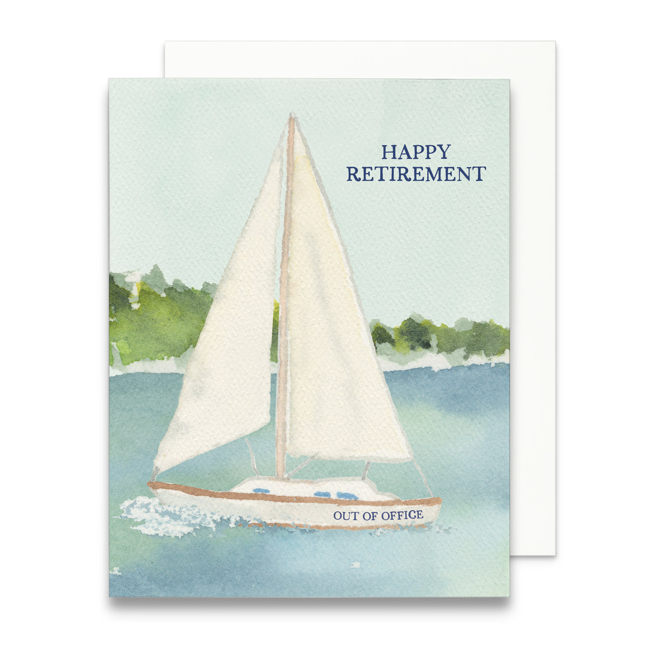 Out of Office Sailboat Retirement Greeting Card