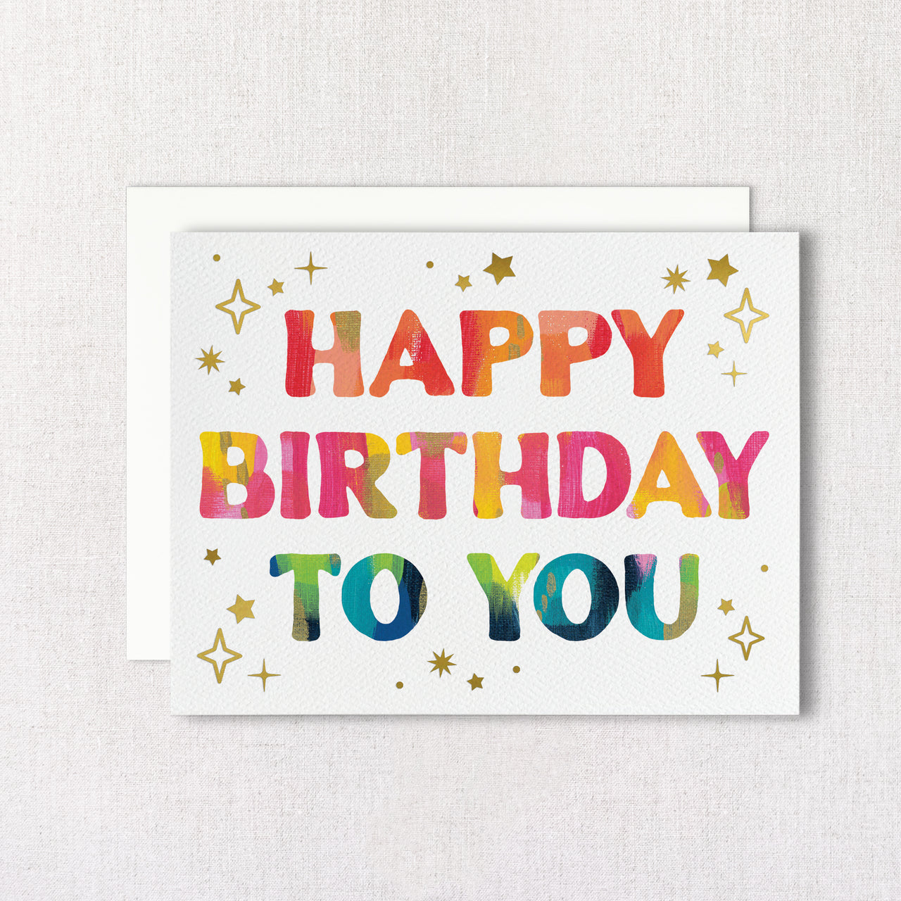 Starry Rainbow Birthday Greeting Card