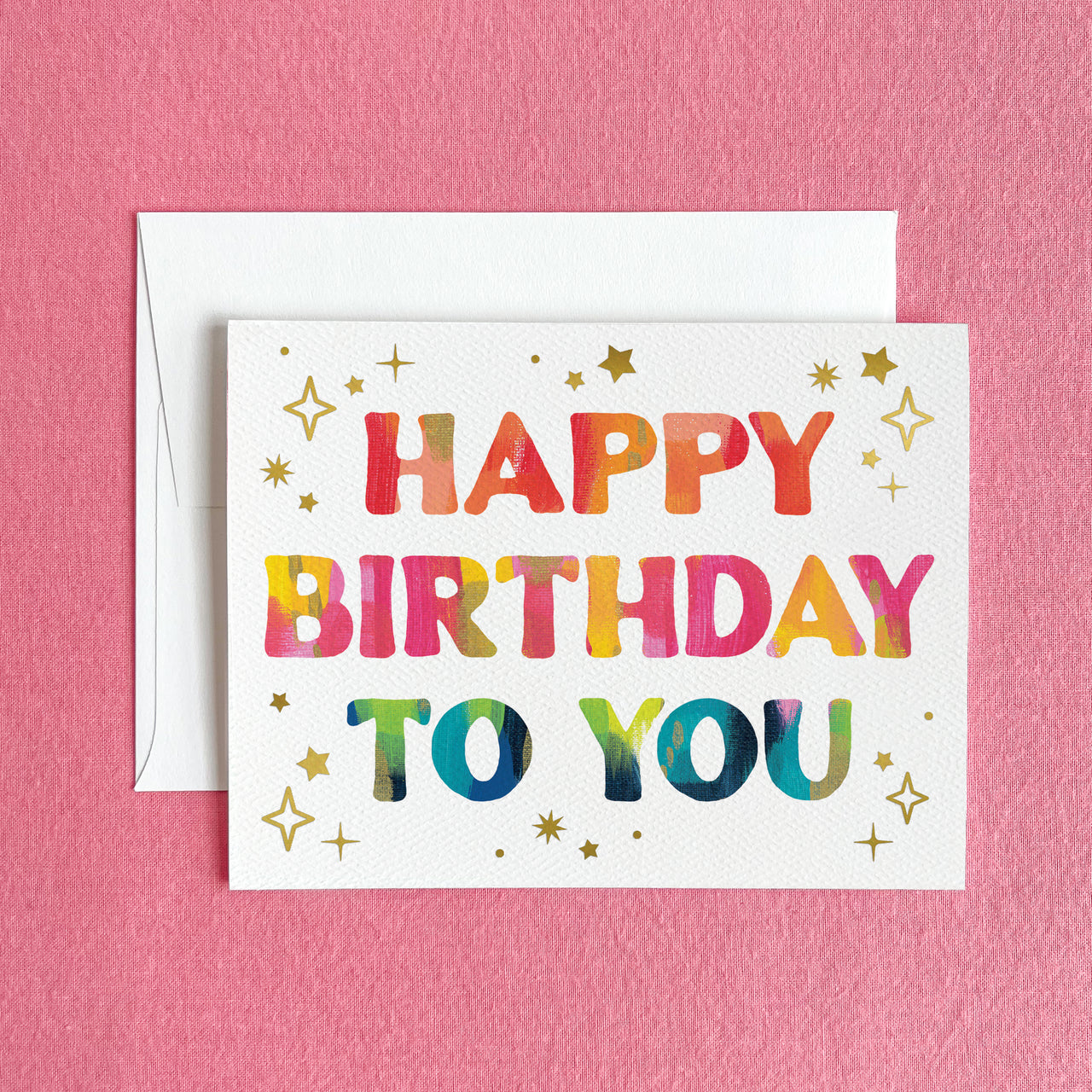 Starry Rainbow Birthday Greeting Card