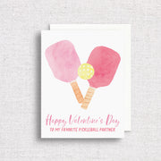 Pickleball Valentine's Day Greeting Card by Gert & Co