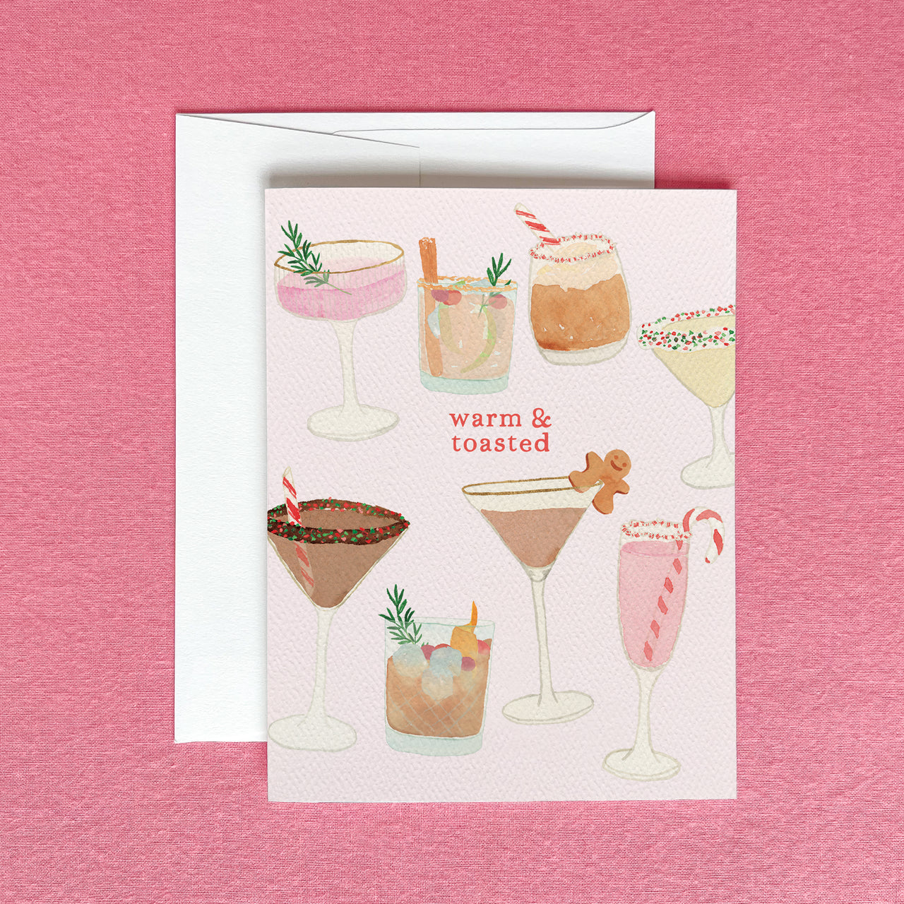 Holiday Cocktails Greeting Card by Gert & Co