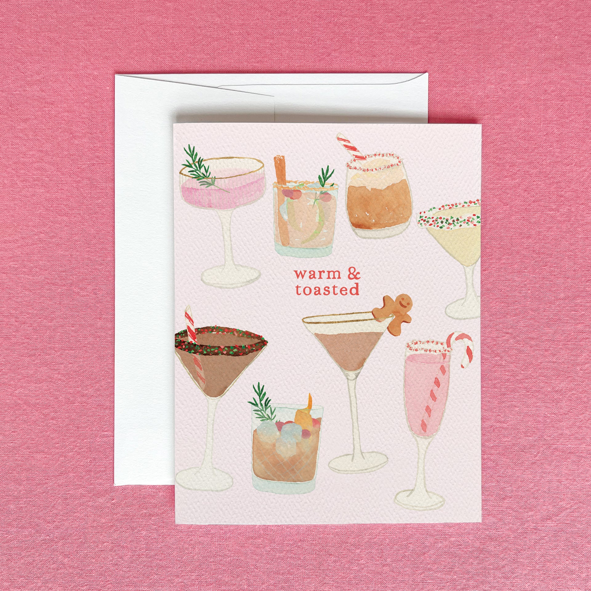Holiday Cocktails Greeting Card by Gert & Co