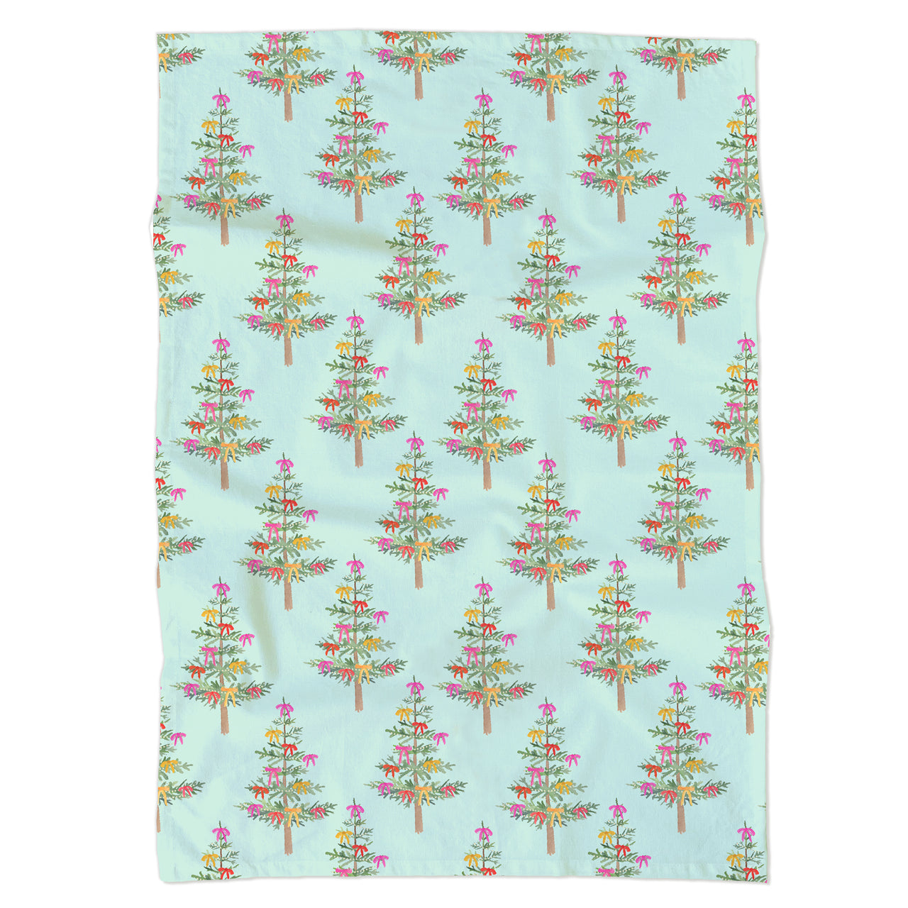 Whimsical Holiday Trees Tea Towel