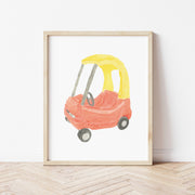 Retro Children's Car Art Print by Gert & Co