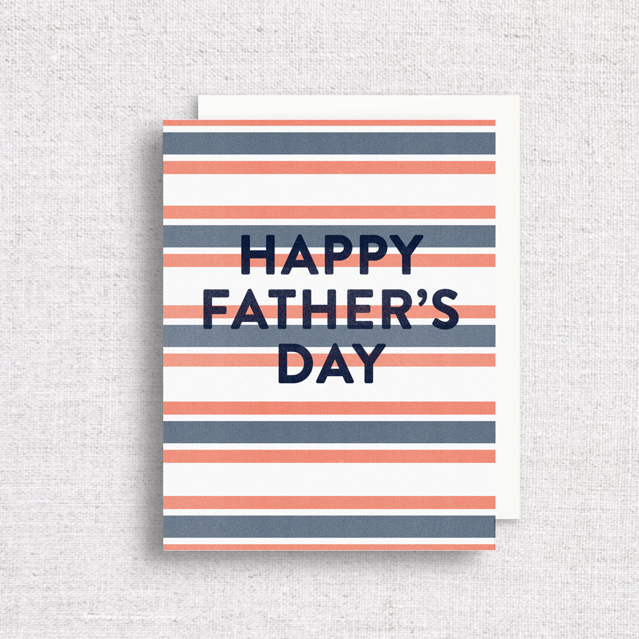 Happy Father's Day Faded Stripes Greeting Card