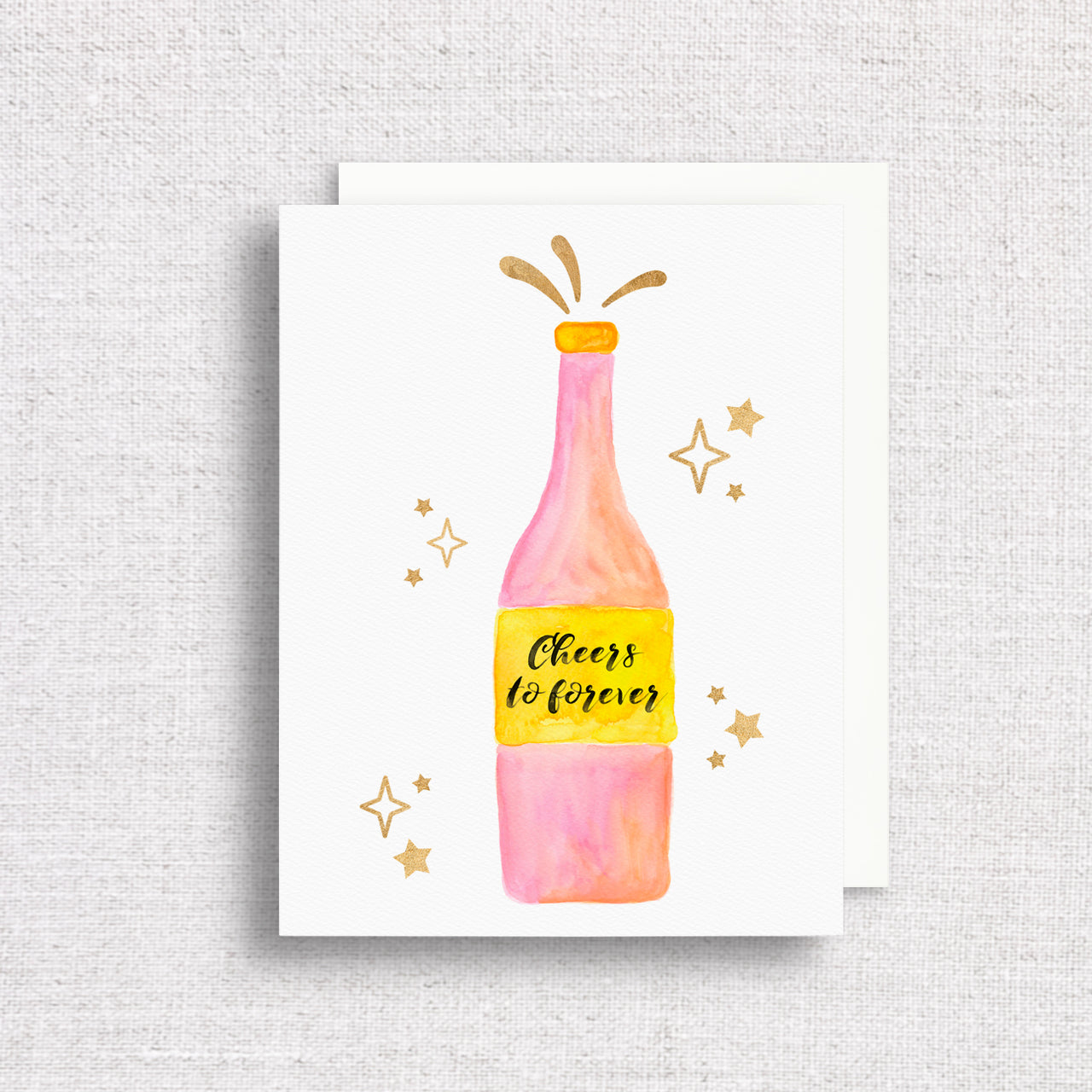 "Cheers to Forever" Champagne Greeting Card