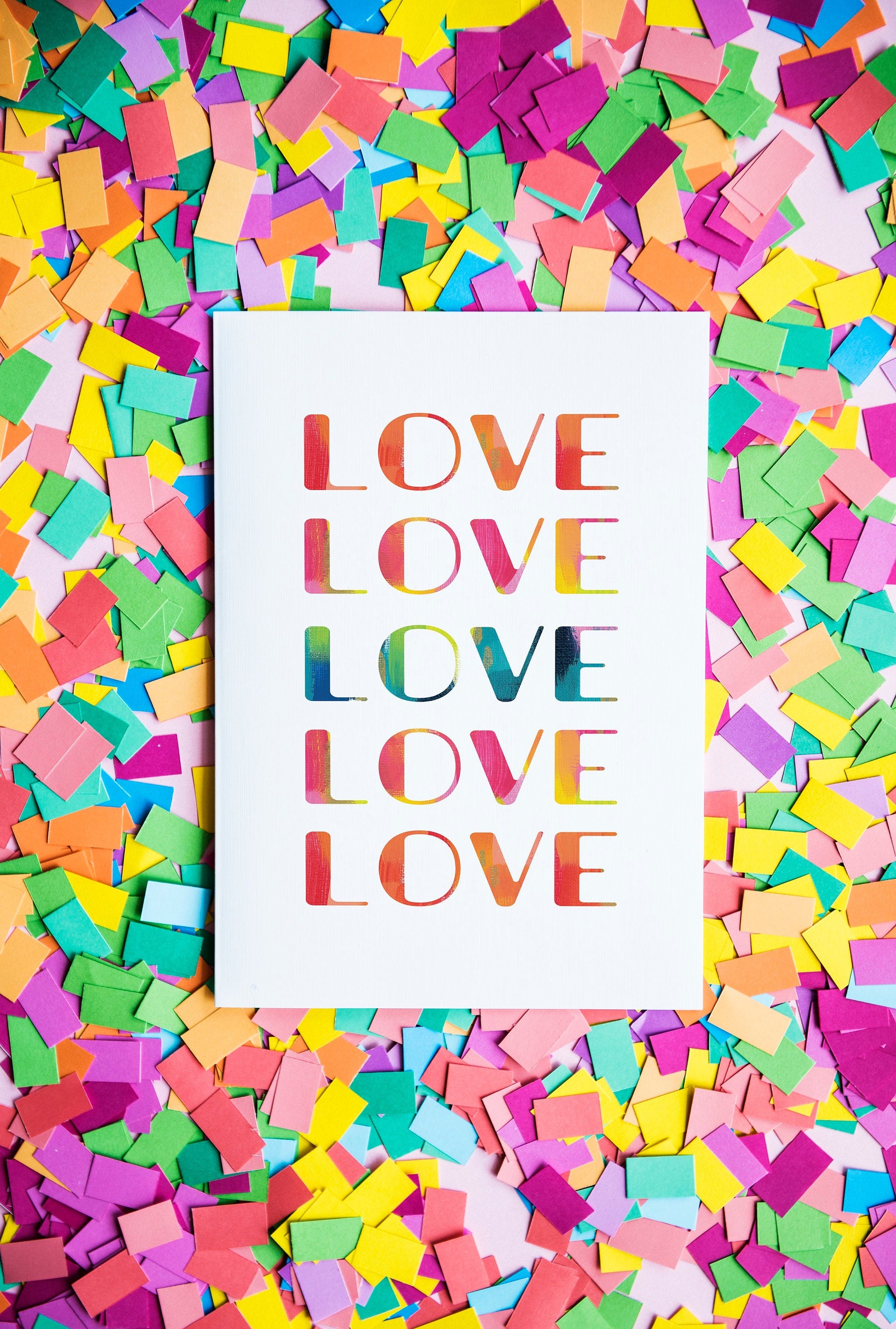 Love Rainbow Print with Confetti by Gert & Co