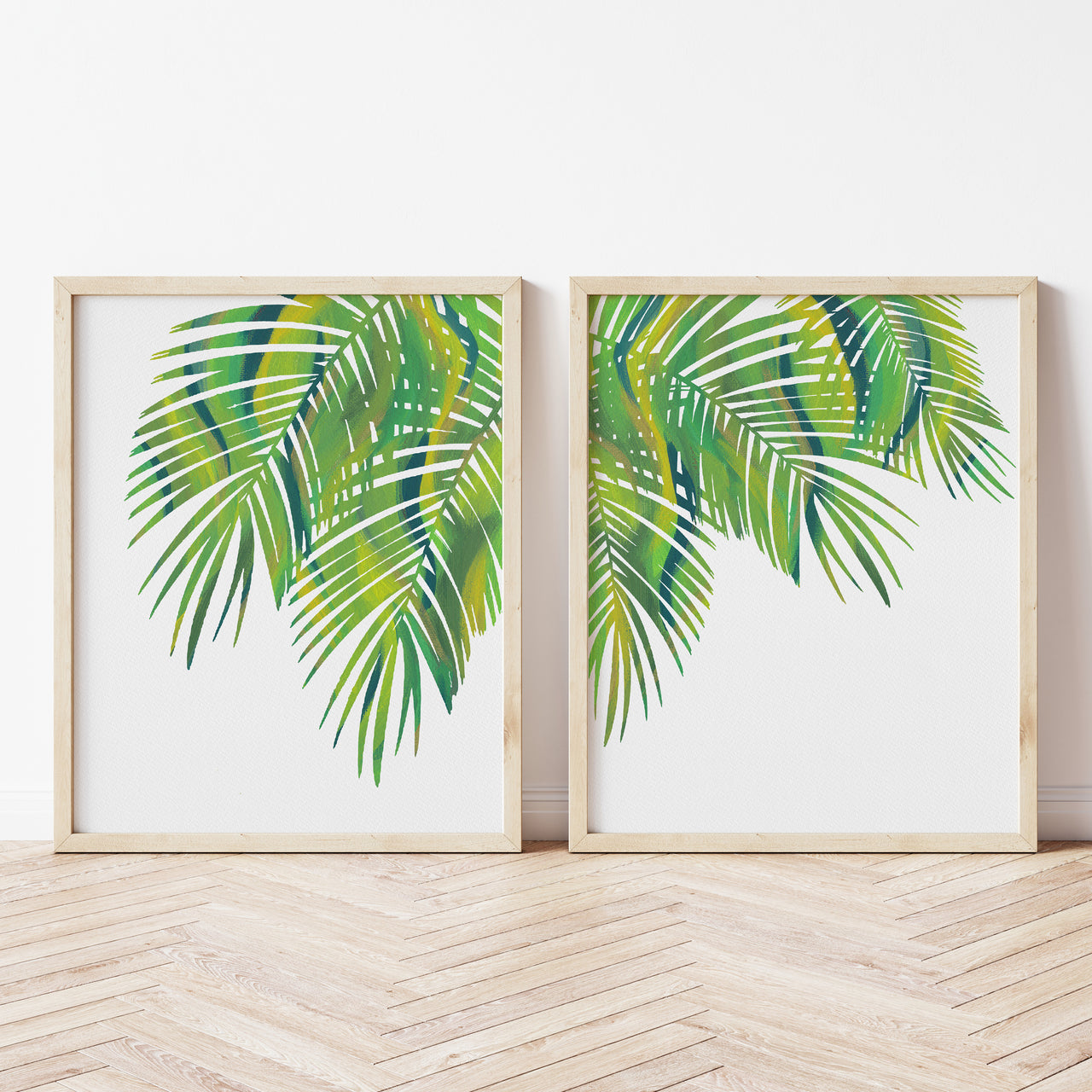 palm leaf art print set by gert and co