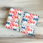 Red and Blue Lobster Gift Wrap by Gert & Co
