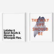 'The Way Life Should Be' Maine Art Print and Lobster Art Print