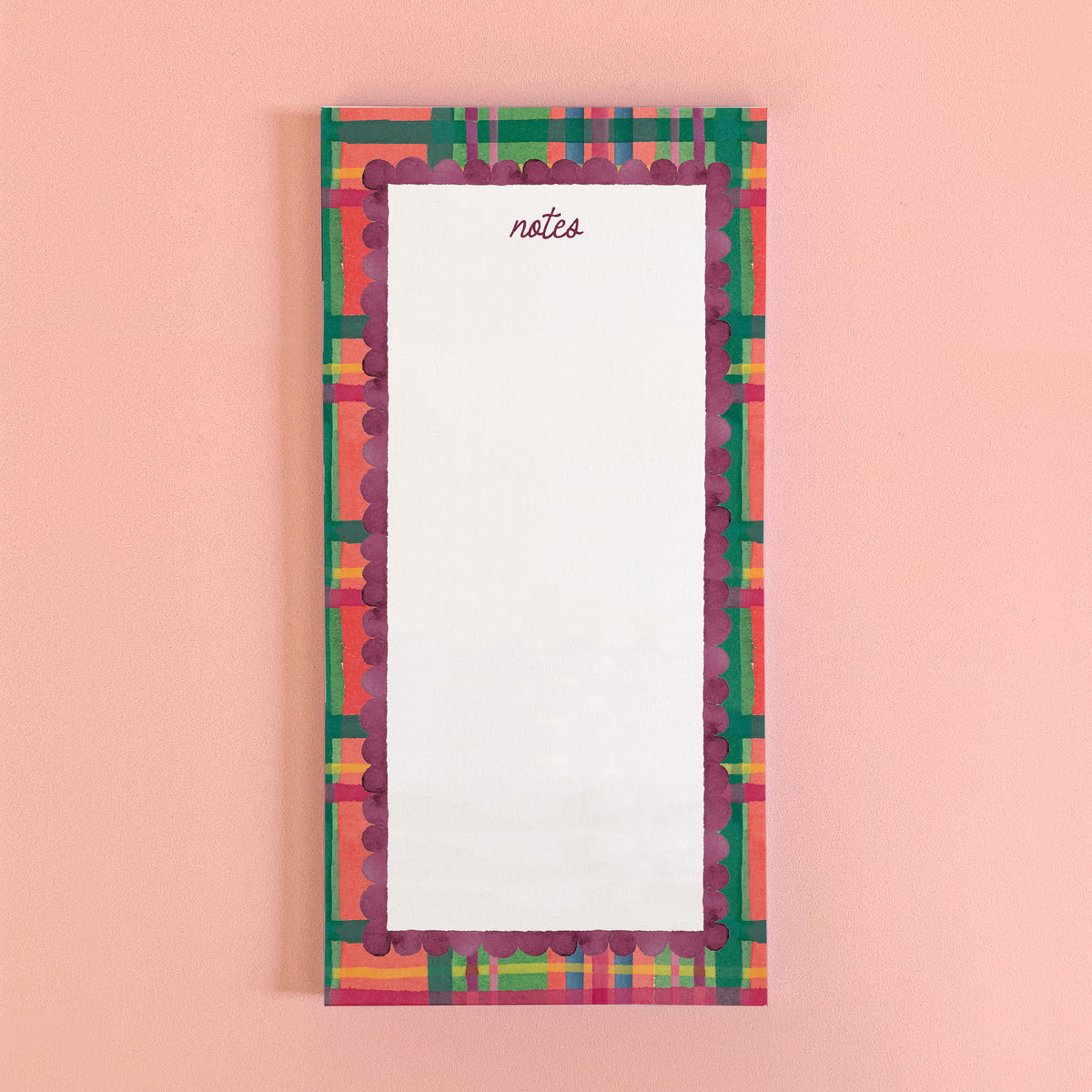 Holiday Plaid Notepad