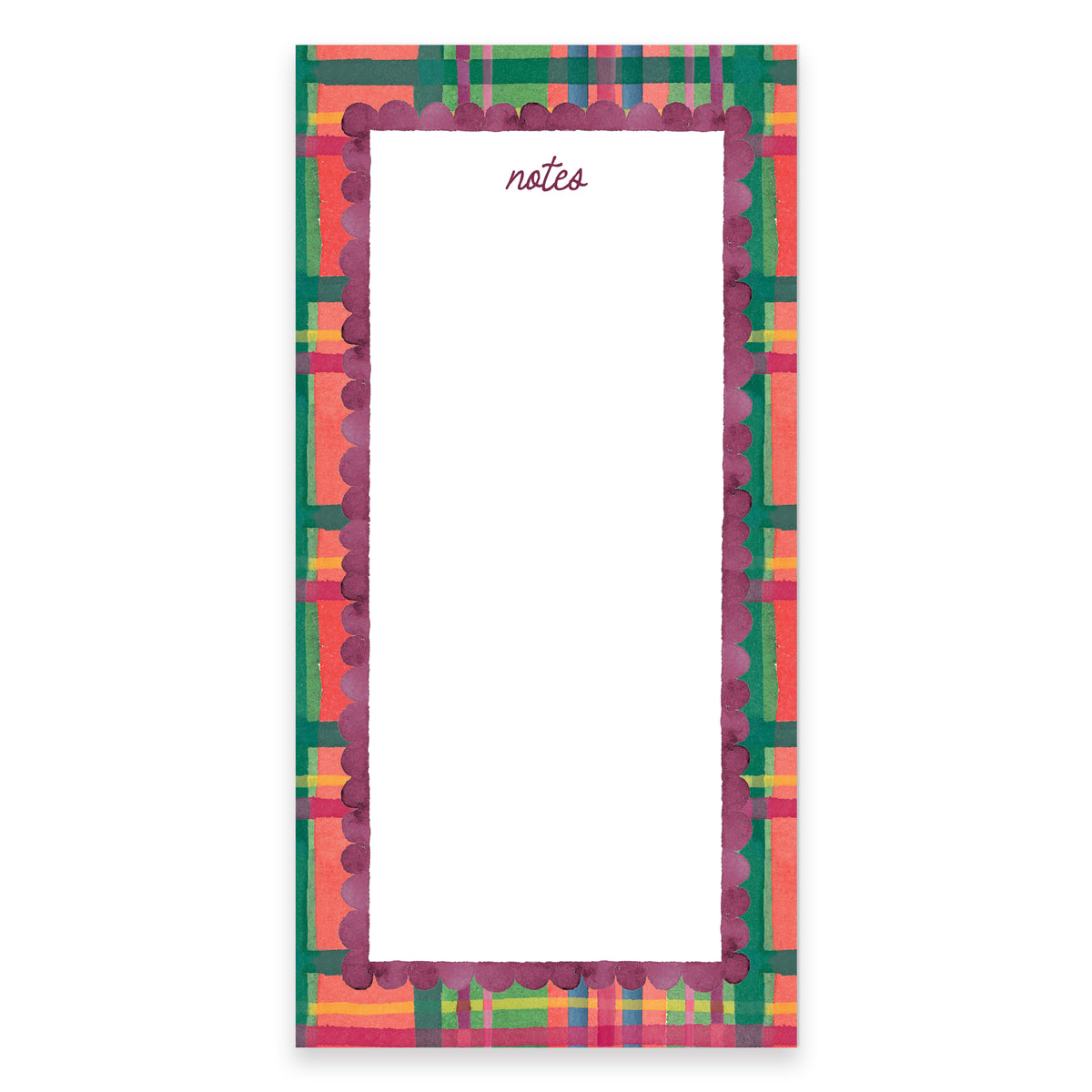 Holiday Plaid Notepad