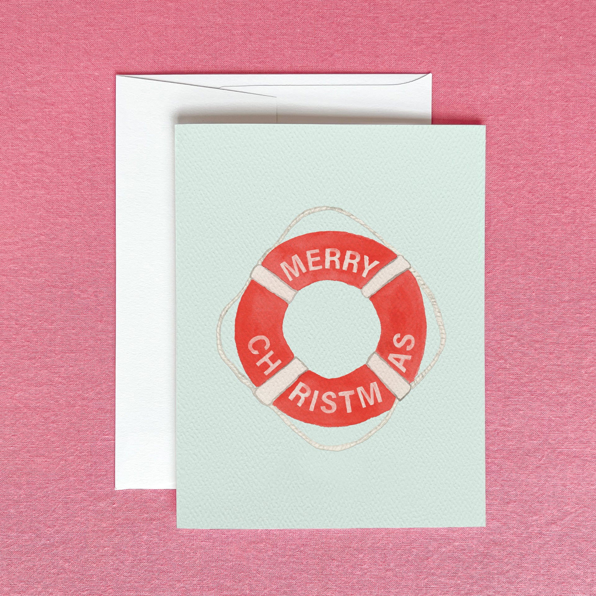 Christmas Life Preserver Greeting Card by Gert & Co