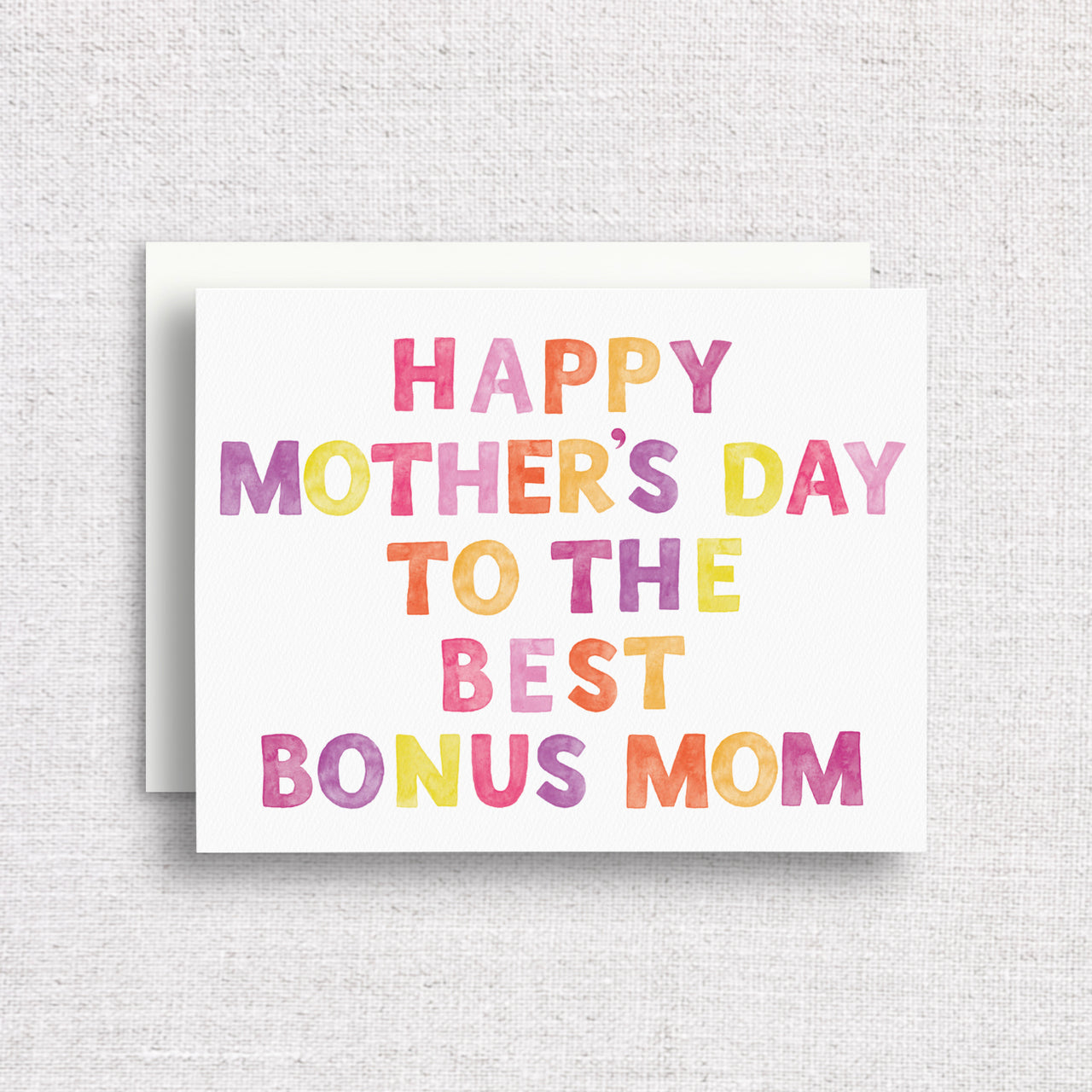 Happy Mother's Day to the Best Bonus Mom Greeting Card by Gert & Co