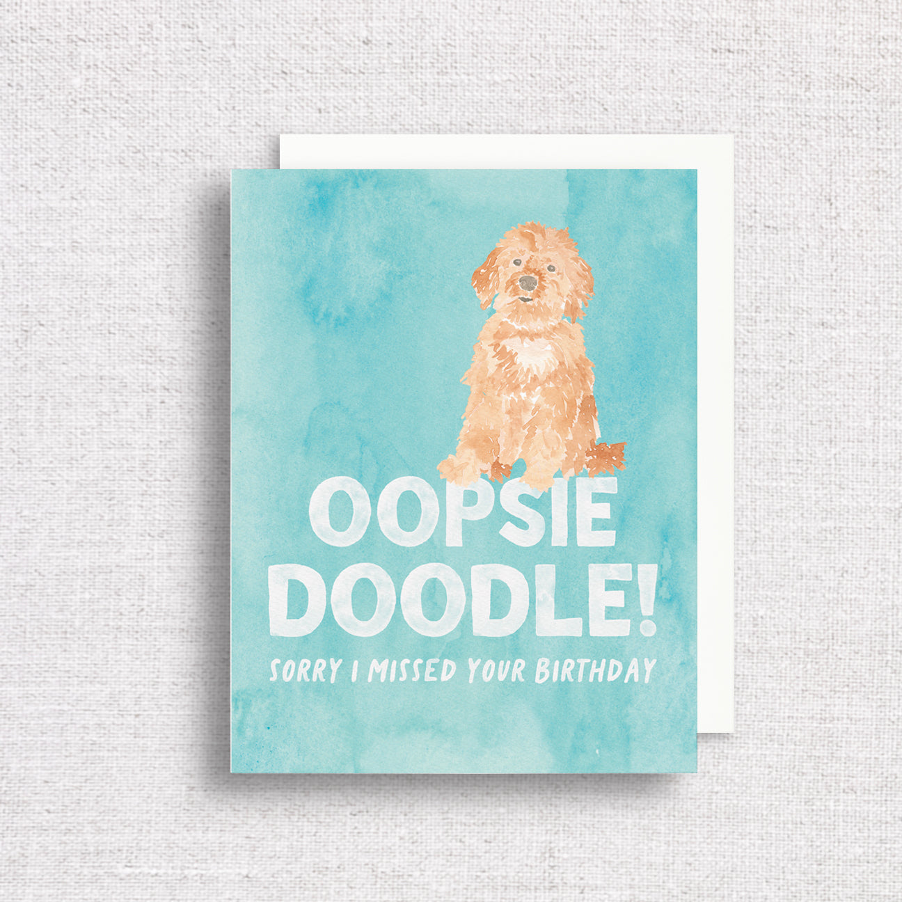 Goldendoodle Belated Birthday Greeting Card by Gert & Co