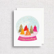 Merry Everything Snow Globe Greeting Card by Gert & Co
