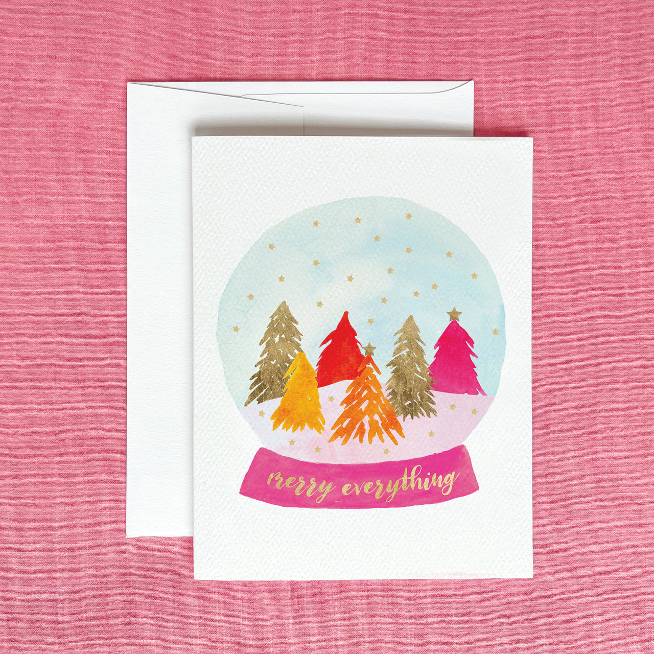 Merry Everything Snow Globe Greeting Card by Gert & Co