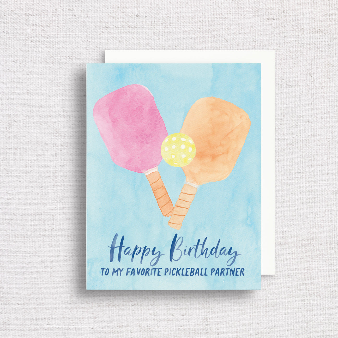 Pickleball Partner Birthday Greeting Card by Gert & Co