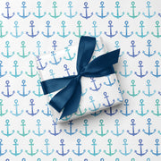 Blue Anchors Gift Wrap by Gert & Co