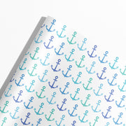 Blue Anchors Gift Wrap by Gert & Co