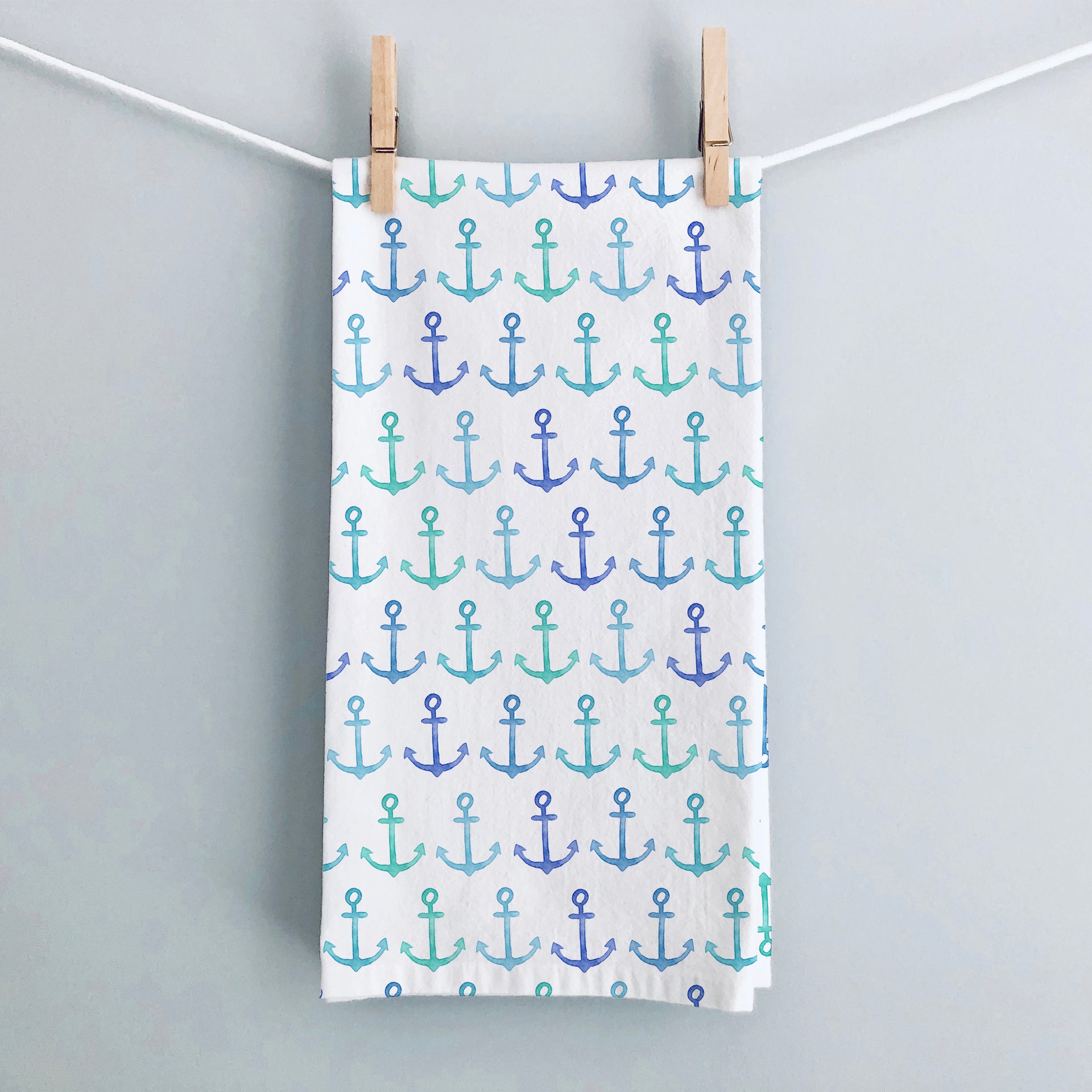 Blue Anchors Tea Towel by Gert & Co