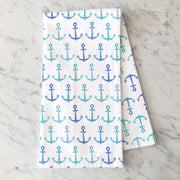 Blue Anchors Tea Towel by Gert & Co