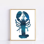 Bright Blue Lobster Art Print by Gert & Co