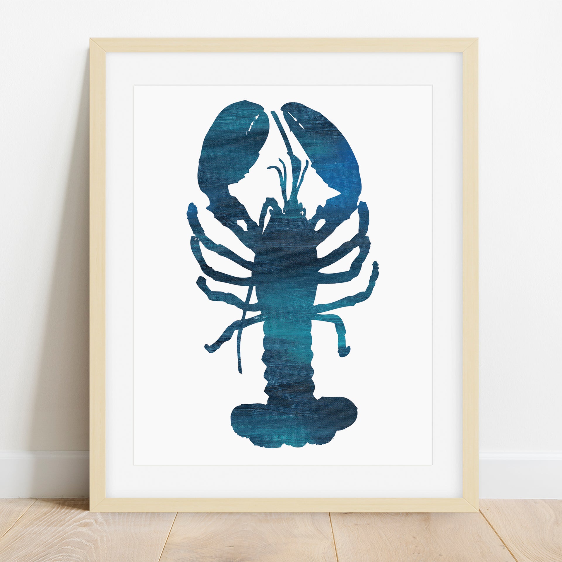 Bright Blue Lobster Art Print by Gert & Co