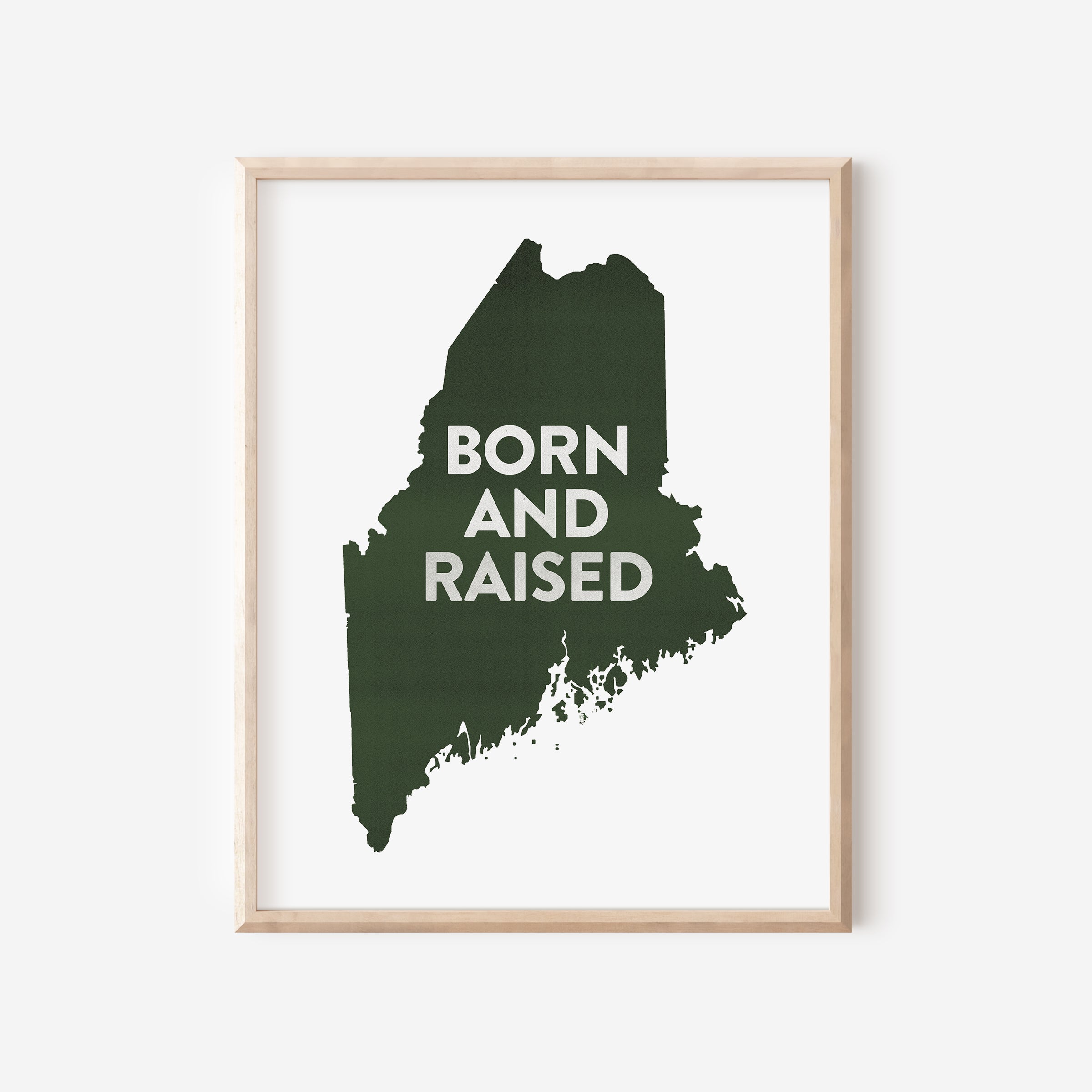 T-shirt Bébé/Toddler "Born And Raised Maine" Avec Drapeau - 100% Coton - Marque Old Glory