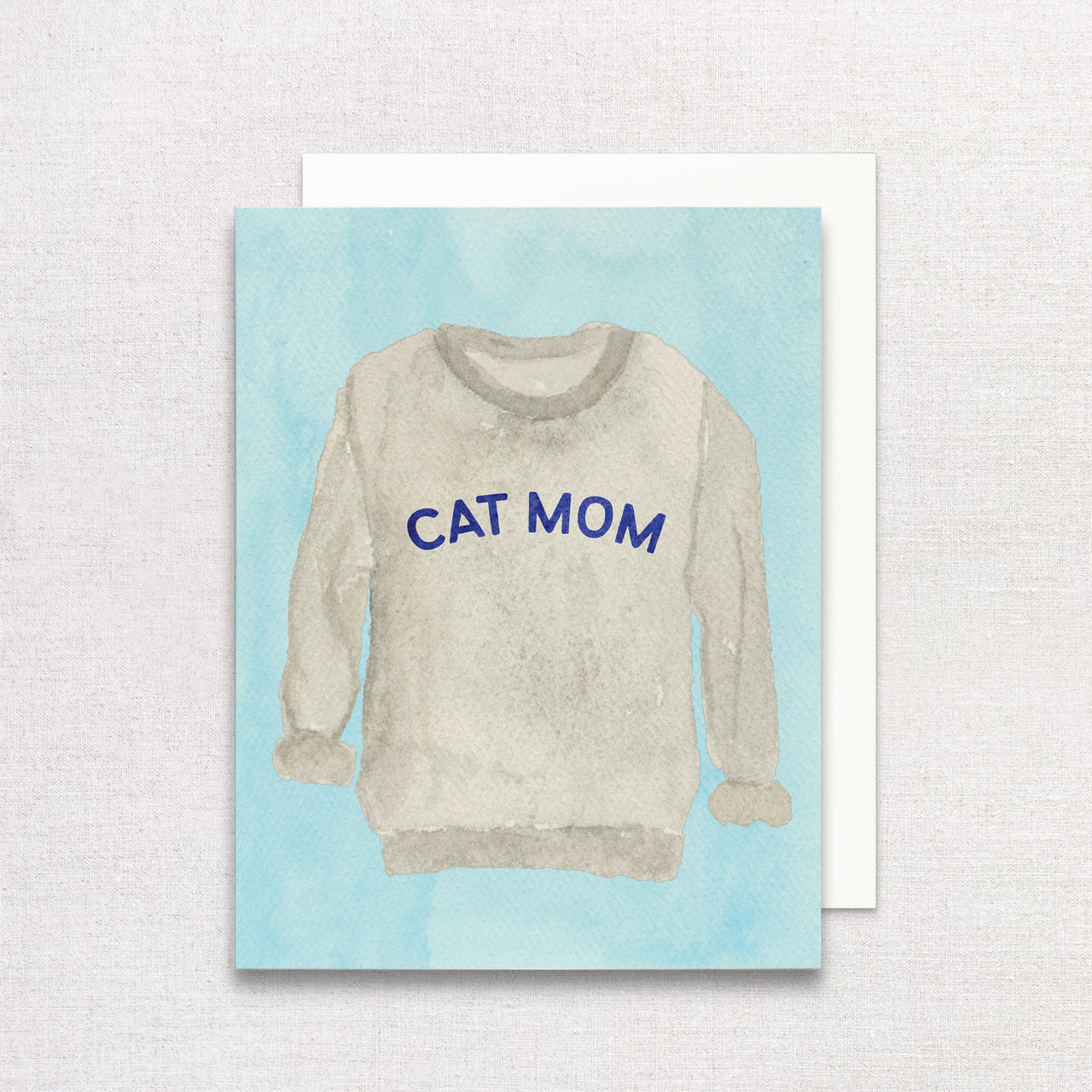 Mother's Day Greeting Card with Cat Mom Sweatshirt