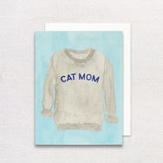 Mother's Day Greeting Card with Cat Mom Sweatshirt