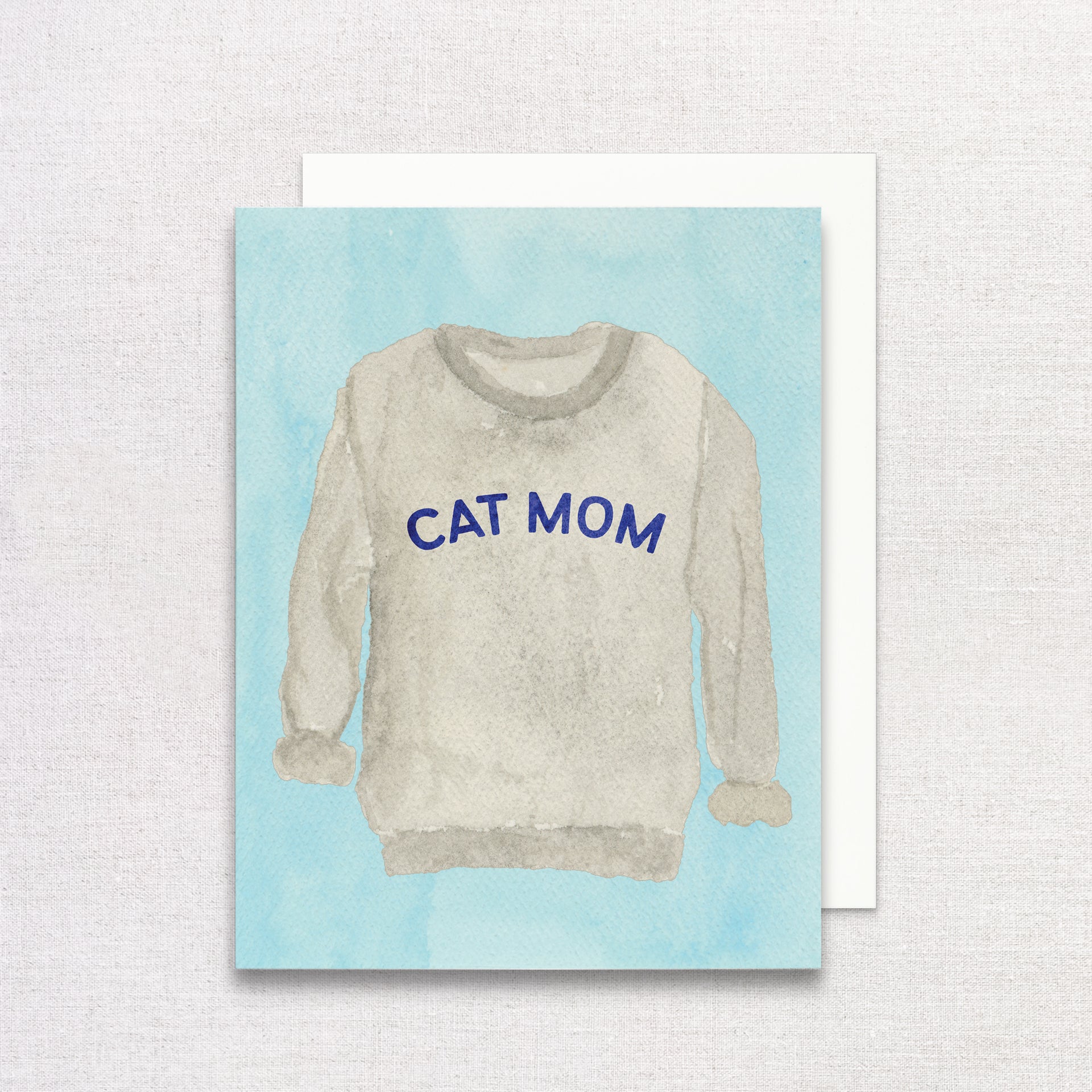 Mother's Day Greeting Card with Cat Mom Sweatshirt