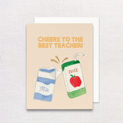 Cheers to the Best Teacher Greeting Card by Gert & Co
