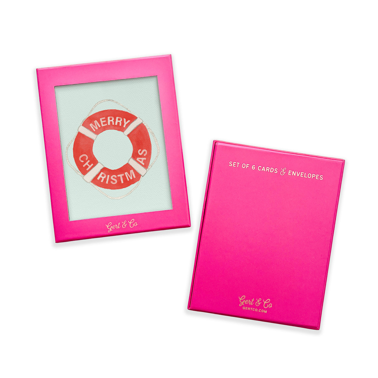 Christmas Life Preserver Greeting Cards, Set of 6