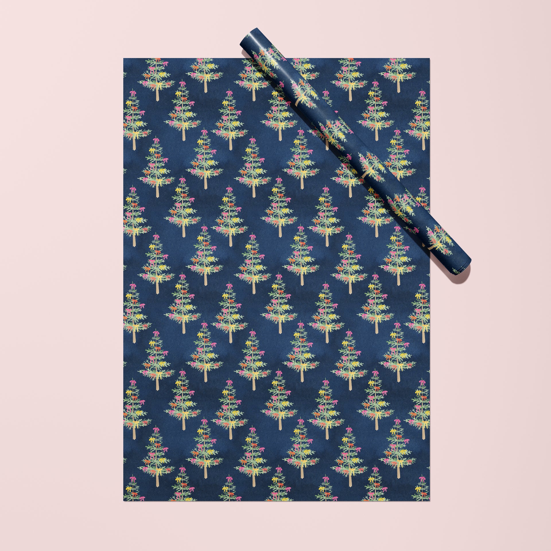 Whimsical Holiday Trees Gift Wrap by Gert & Co