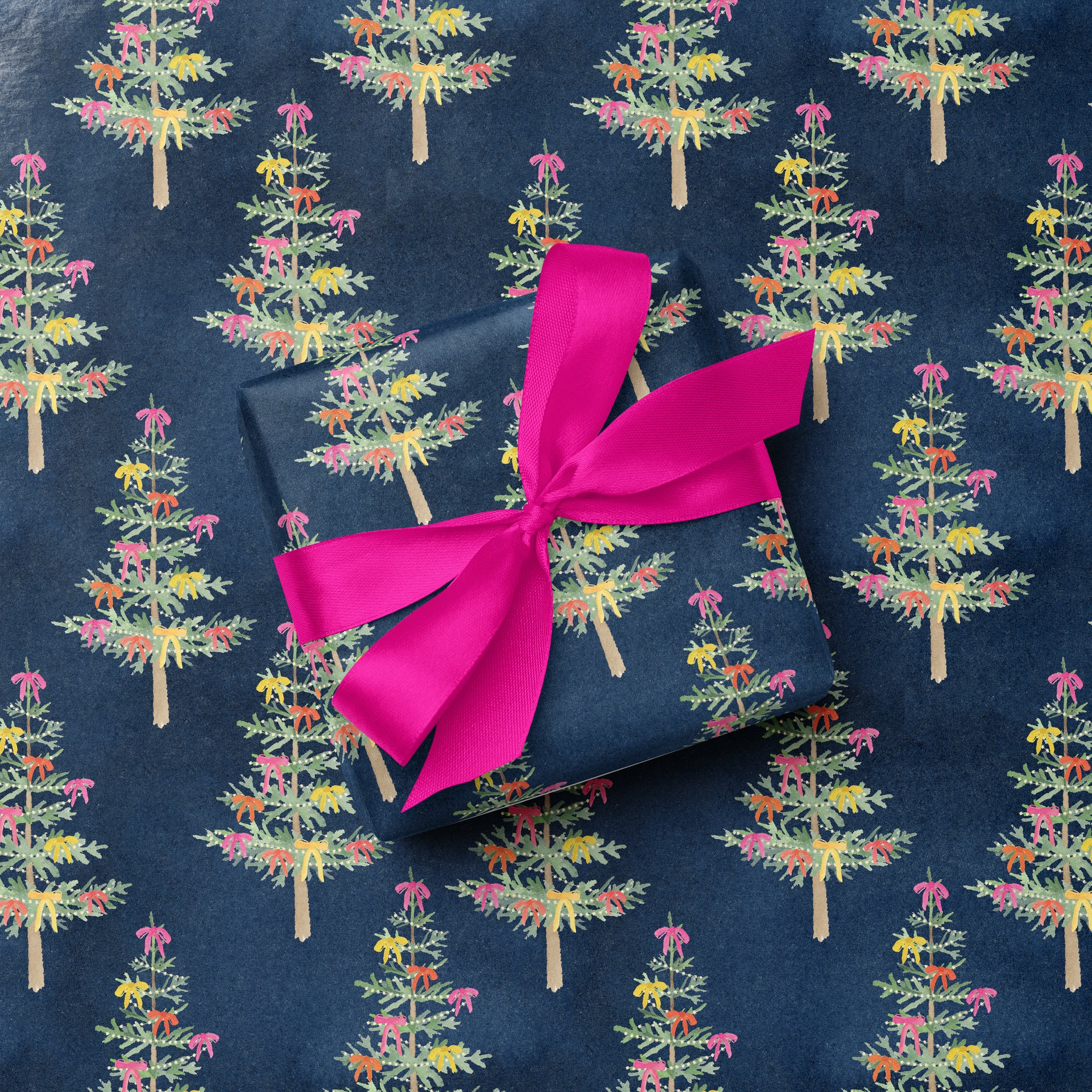 Whimsical Holiday Trees Gift Wrap by Gert & Co