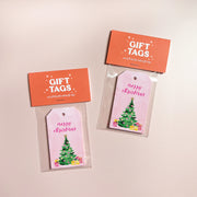 Pink Christmas Tree Holiday Gift Tags by Gert & Co