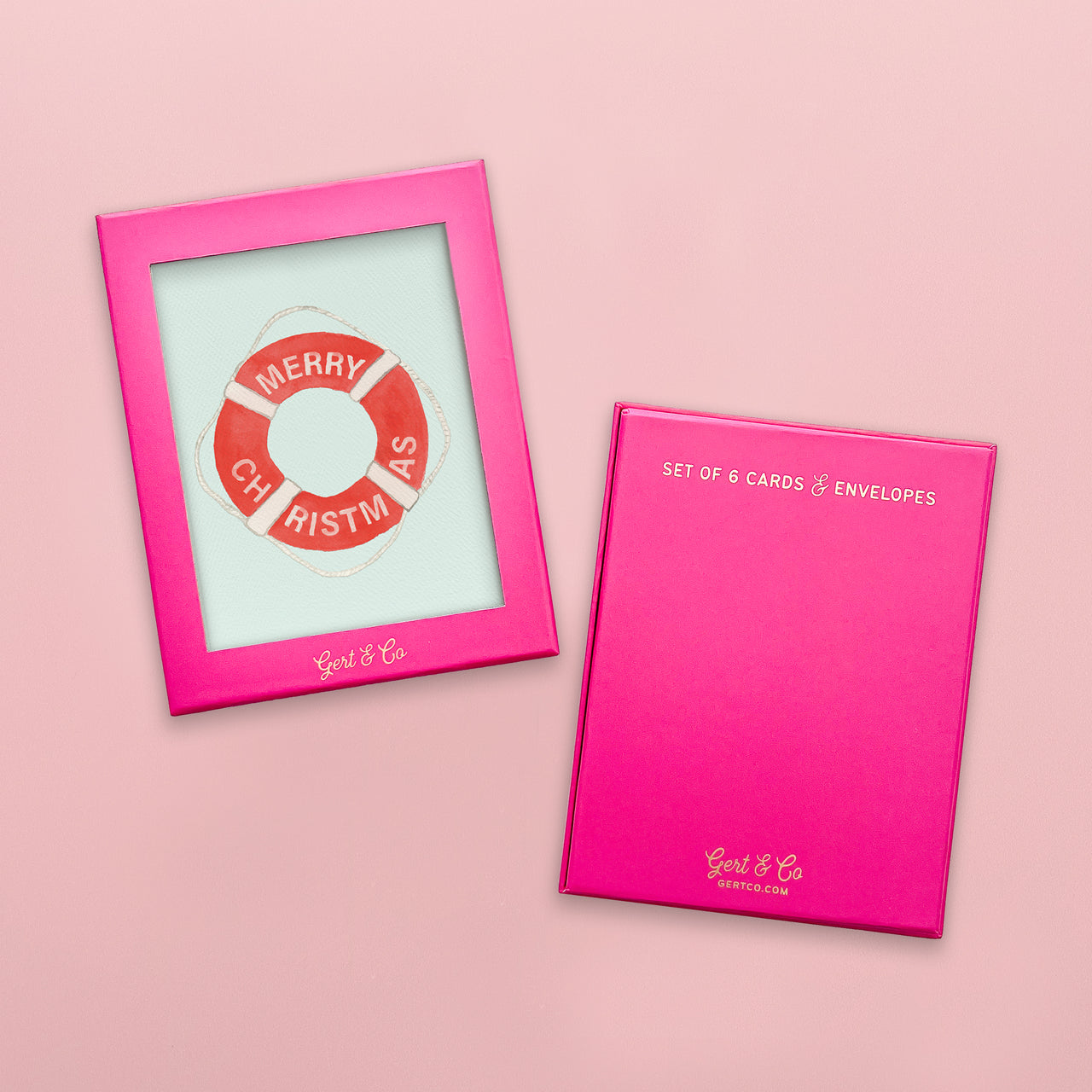 Christmas Life Preserver Greeting Cards, Set of 6