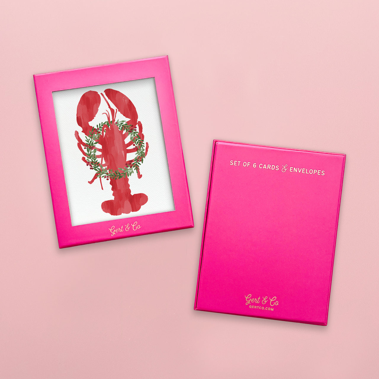 Holiday Lobster Christmas Greeting Cards, Set of 6