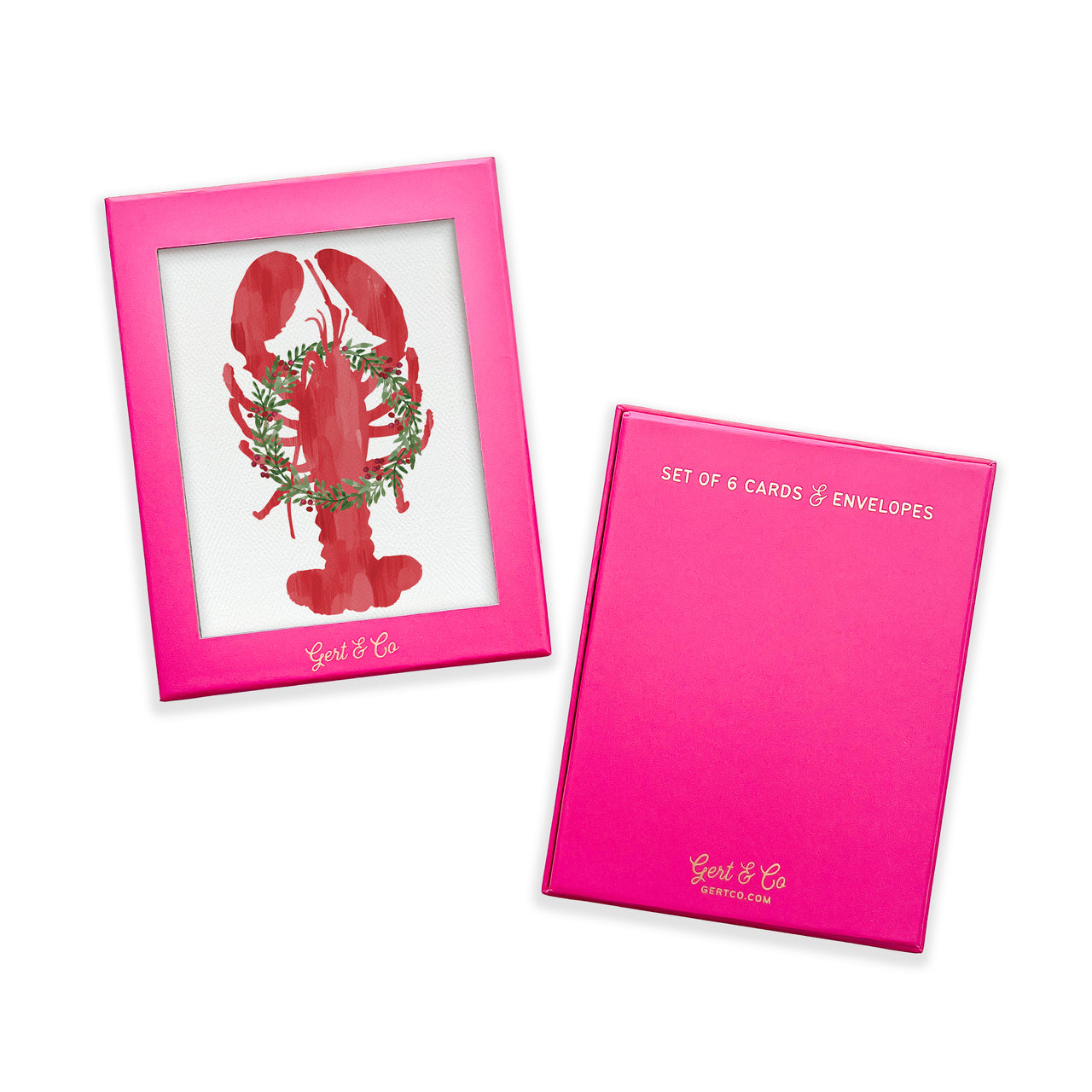 Holiday Lobster Christmas Greeting Cards, Set of 6